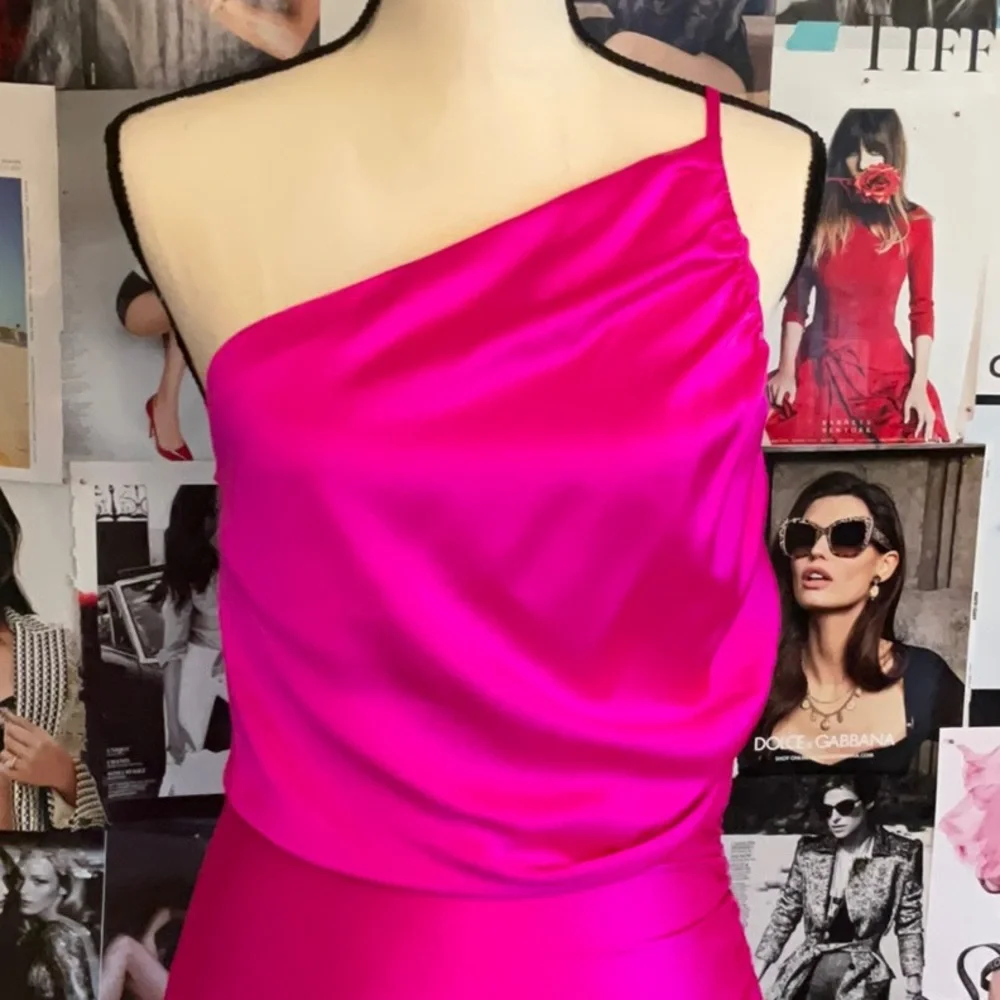 The Sei Ruched Silk Asymmetric Mini Dress - Picture 3 of 7